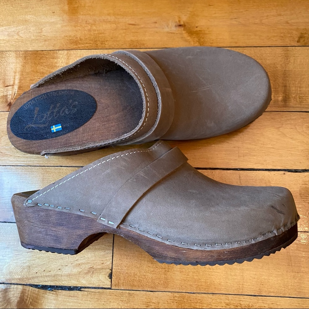 LOTTA From Stockholm Leather Clogs